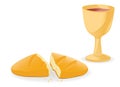 Communion Ã¢â¬â bread and wine Royalty Free Stock Photo